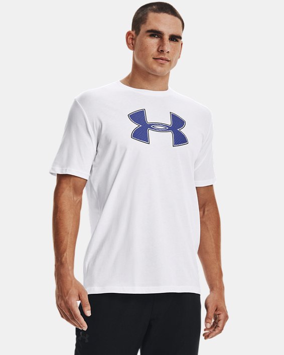 Men's UA Big Logo Short Sleeve T-Shirt, White, pdpMainDesktop image number 0